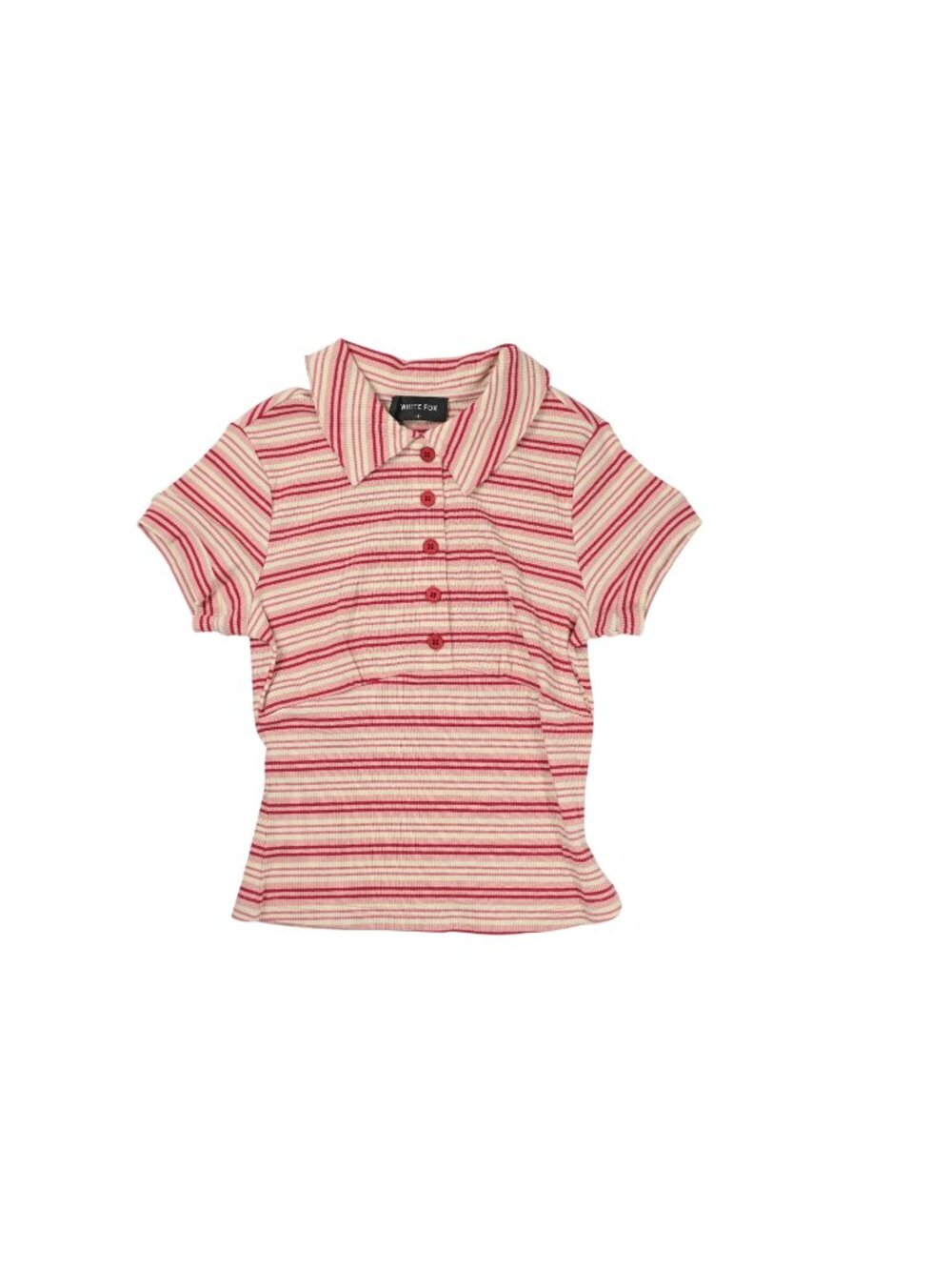 White Fox Boutique Straight Chill Polo Top in Pink